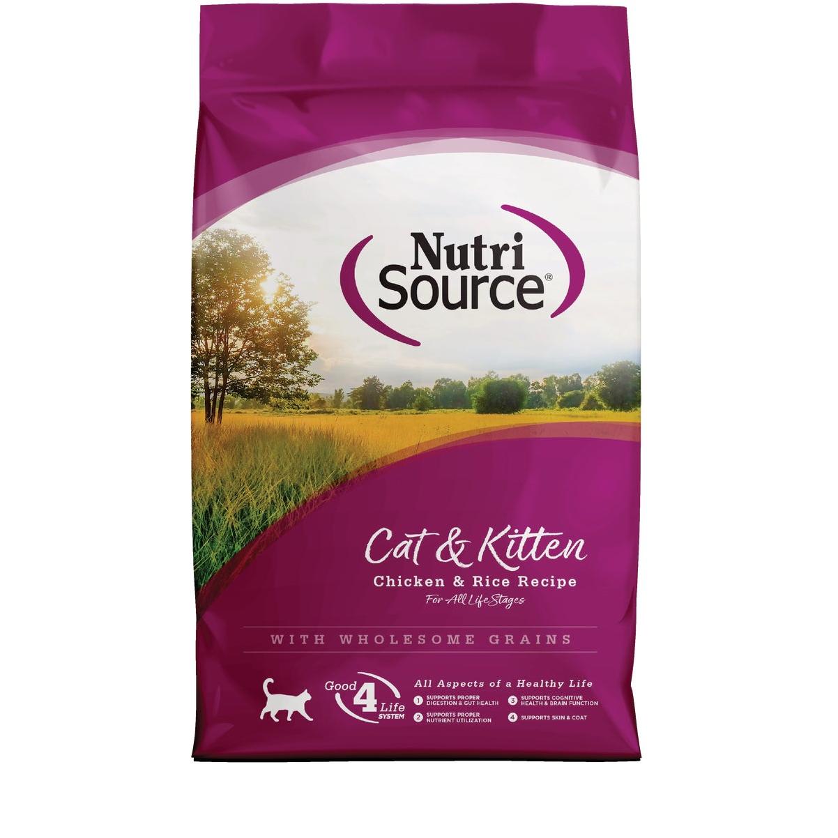 NutriSource 4 Lb. Chicken & Rice Dry Cat & Kitten Food