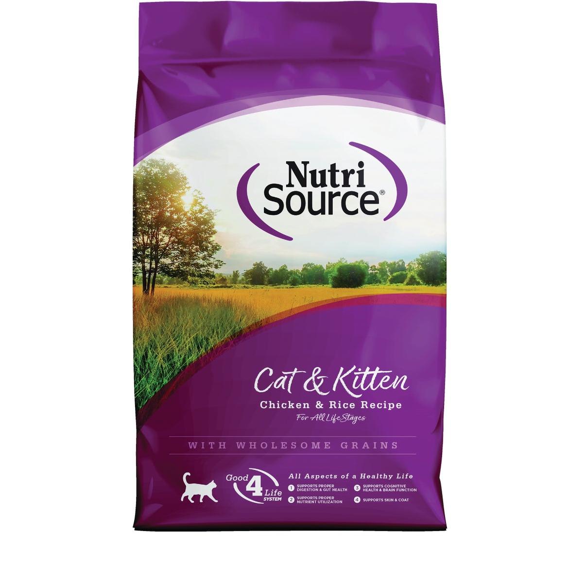 NutriSource 12 Lb. Chicken & Rice Dry Cat & Kitten Food