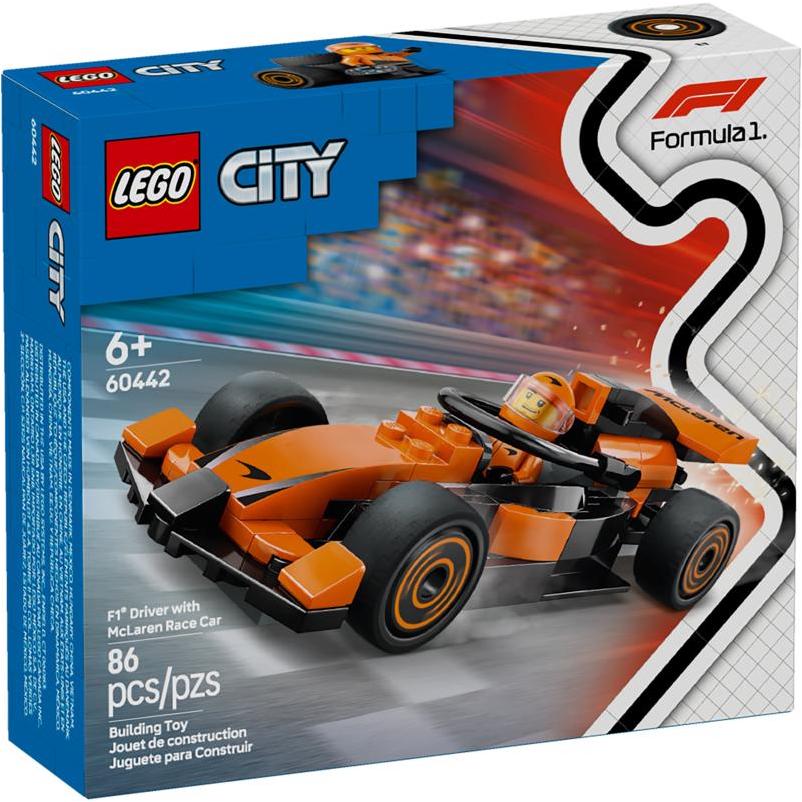 LEGO City McLaren F1 Race Car Building Set – 86 Pieces