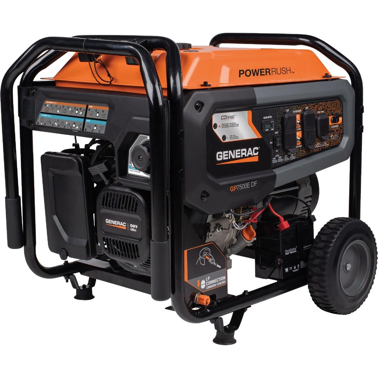 Generac 7500W Dual Fuel Portable Generator with COsense