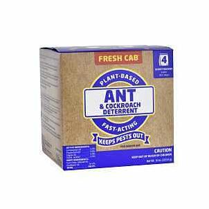 Fresh Cab FC4P6DANTRO Natural Ant & Roach Repellent – Woodsy Aroma, 10‑oz Pouch