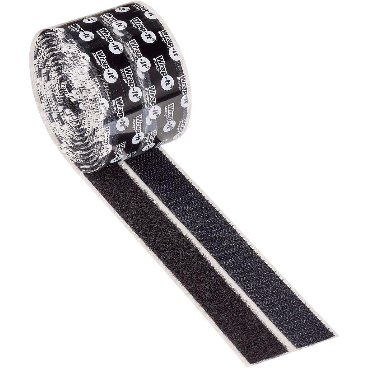 Wrap-It Storage Stick 'Em 3/4 In. x 5 Ft. Black Hook & Loop Roll