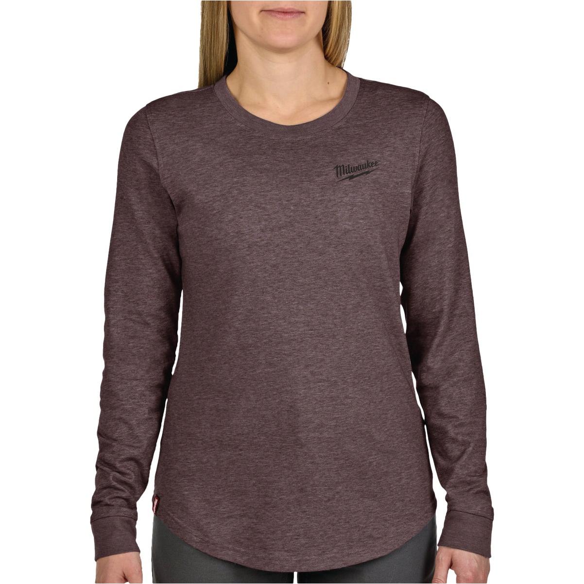Milwaukee FREEFLEX Women's Small Purple Long Sleeve Hybrid T-Shirt