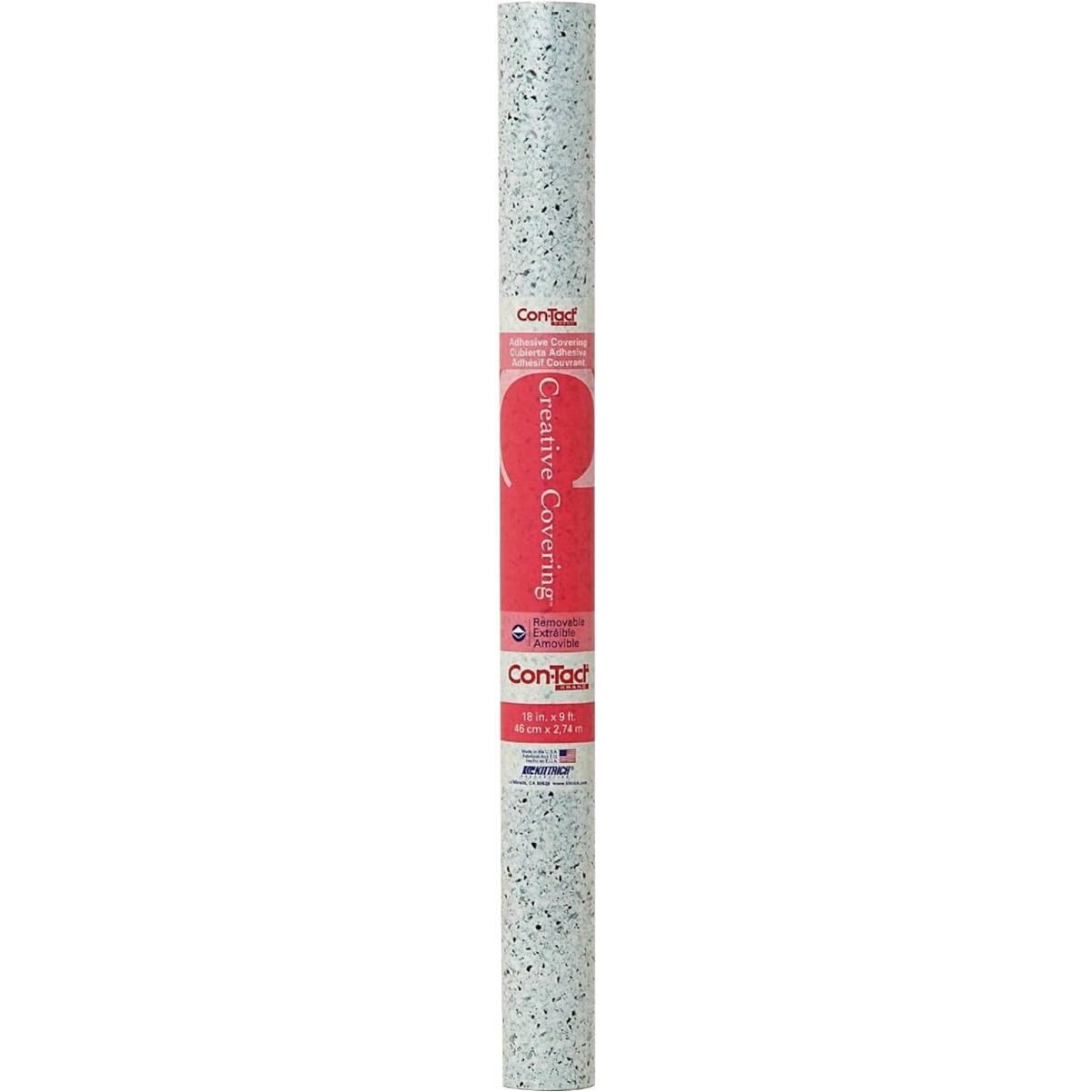 Con-Tact 18 In. x 9 Ft. Black and White Granite Creative Covering Self-Adhesive Shelf Liner