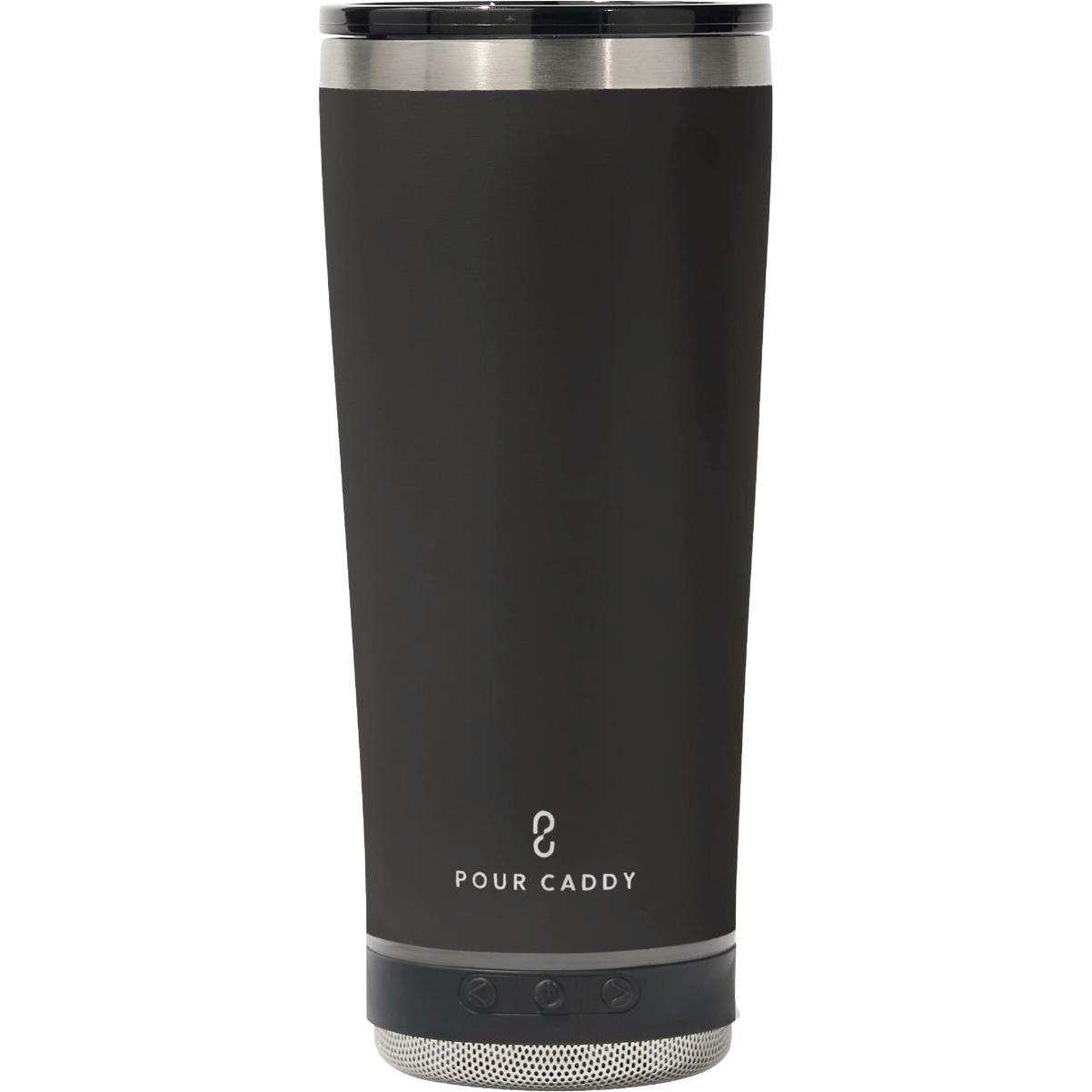 Pour Caddy Go Caddy 18 Oz. Black Insulated Tumbler with Speaker