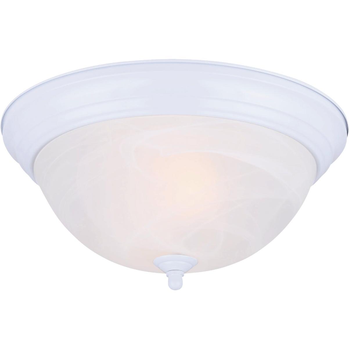 Canarm 13 In. 2-Light White Alabaster Glass Flush Mount Ceiling Light Fixture