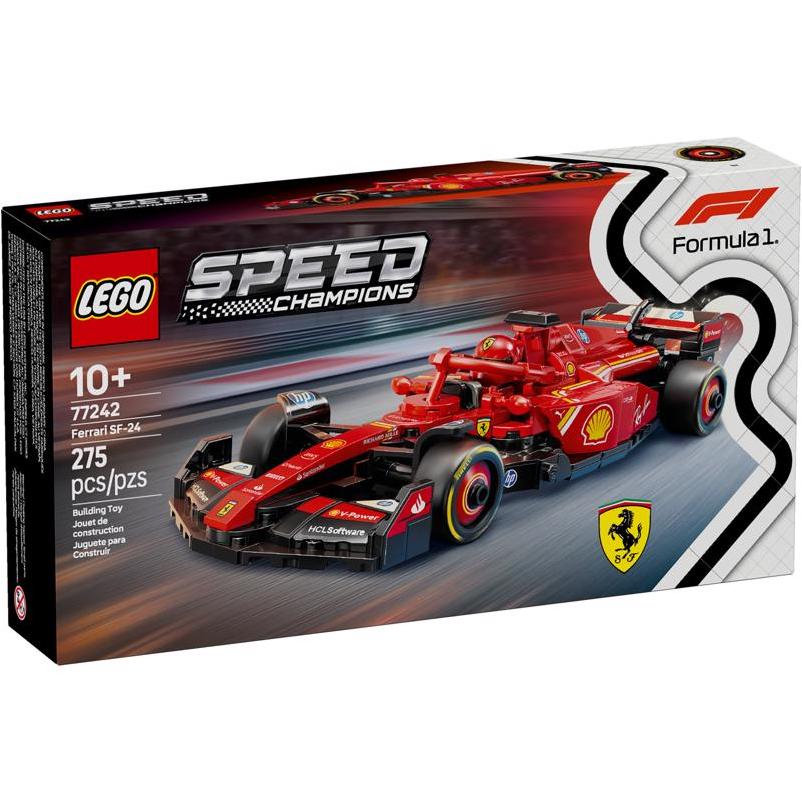 LEGO Speed Champions Ferrari SF-24 F1 Race Car Building Set Multi 275 pc