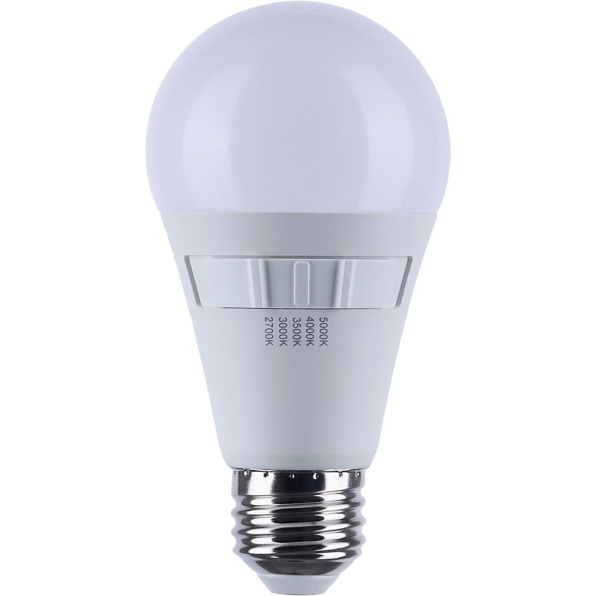 Satco 100W Equivalent 5CCT-Selectable A19 Medium Base Traditional LED Light Bulb (4-Pack)
