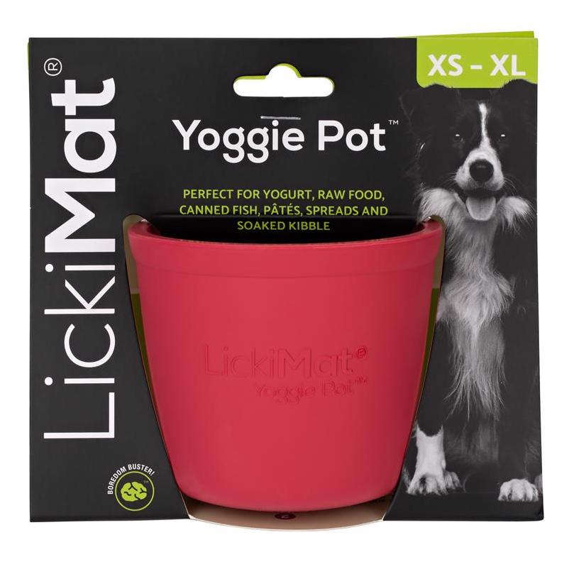 LickiMat Yoggie Pot Pink Rubber Slow Feeder for Dogs