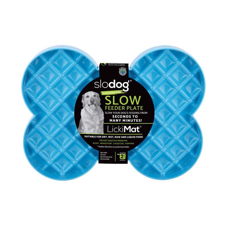 Turquoise Puzzle Slow-Feed Dog Bowl – LickiMat Slodog
