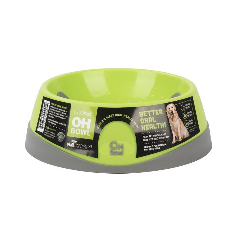 Green Medium LickiMat Dog Bowl – Sturdy Plastic Slow‑Feed Mat