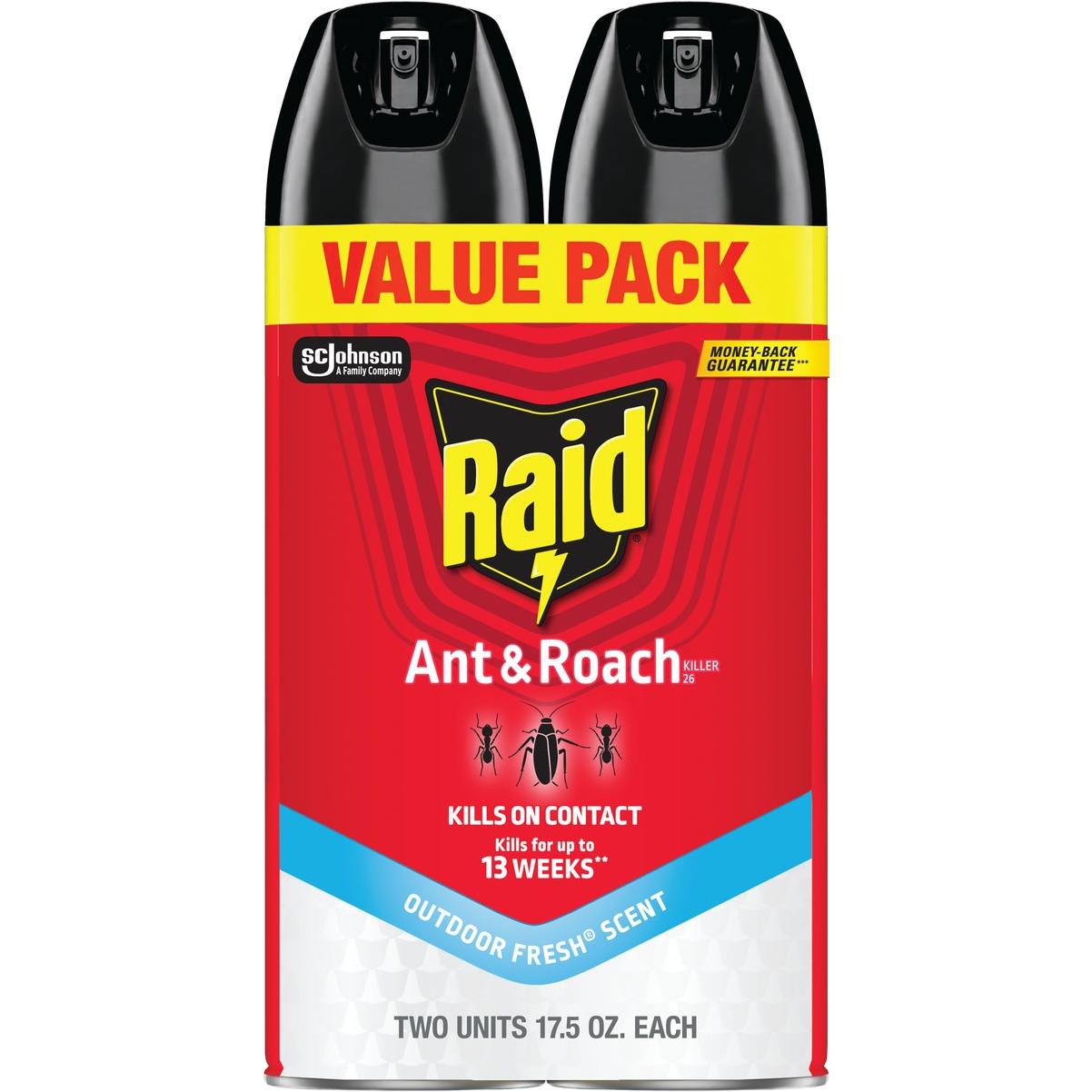 Raid 17.5 Oz. Aerosol Spray Ant & Roach Killer (2-Pack)