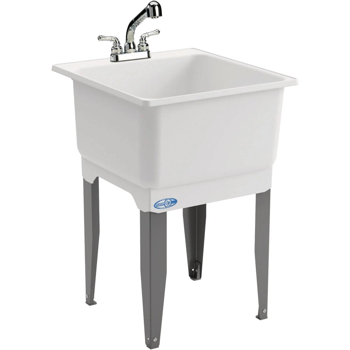 Mustee Utilatub 20 Gal. 23 In. W x 25 In. L Laundry Tub Combo Kit