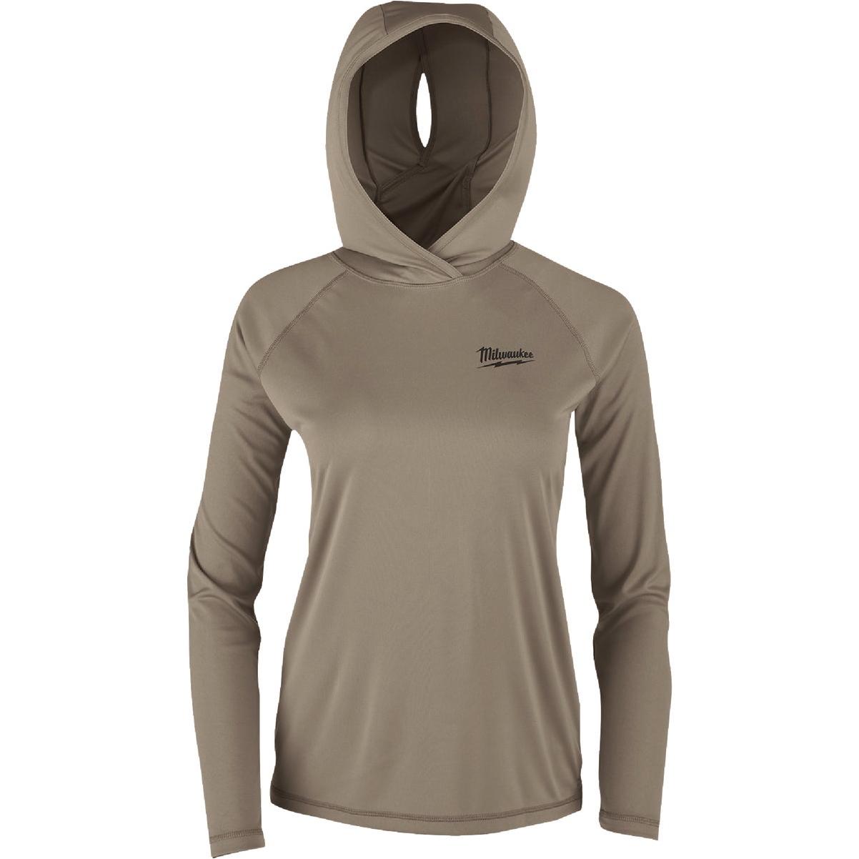 Milwaukee WORKSKIN Women's Medium Sandstone Hooded Sun Shirt