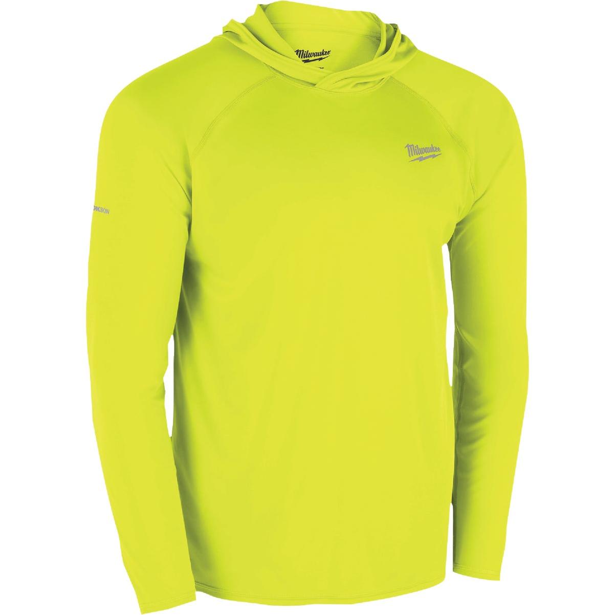 Milwaukee WORKSKIN Men's 2XL Yellow Hooded Sun Shirt