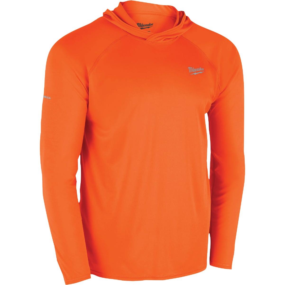 Milwaukee WORKSKIN Men's 2XL Orange Hooded Sun Shirt