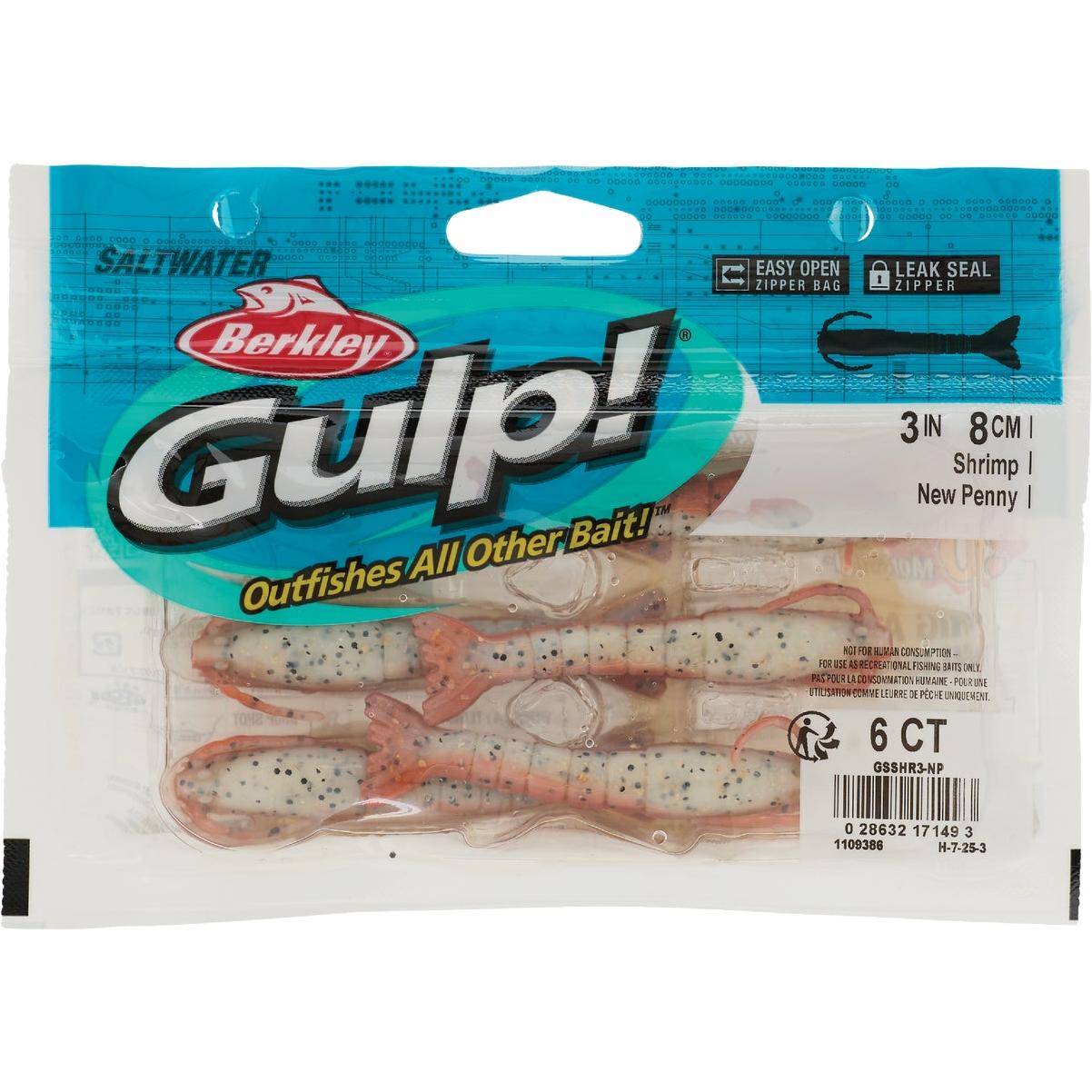 Berkley Gulp! 3 In. New Penny Saltwater Shrimp (6-Pack)