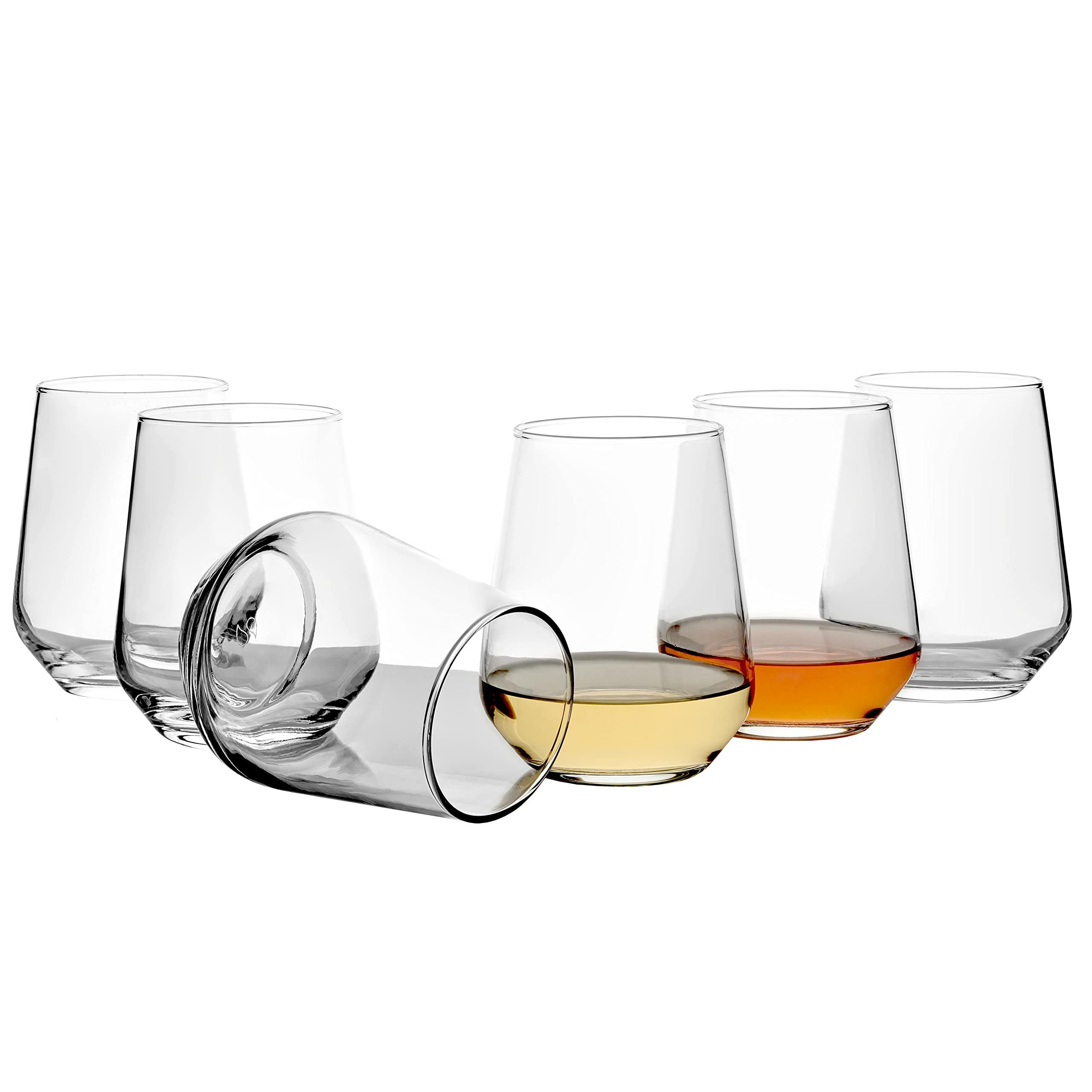 AMBER LRG RED WINE GOBLET S/6