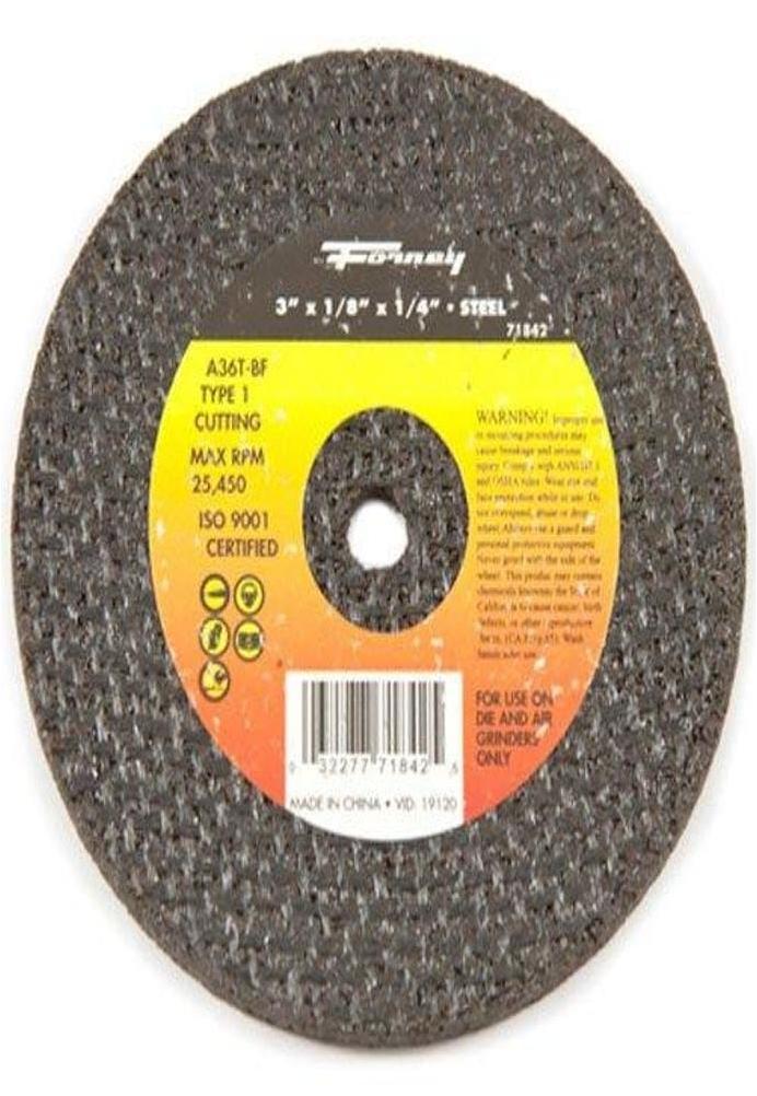 Forney Type 1 3 In. x 1/8 In. x 1/4 In. Steel Cut-Off Wheel
