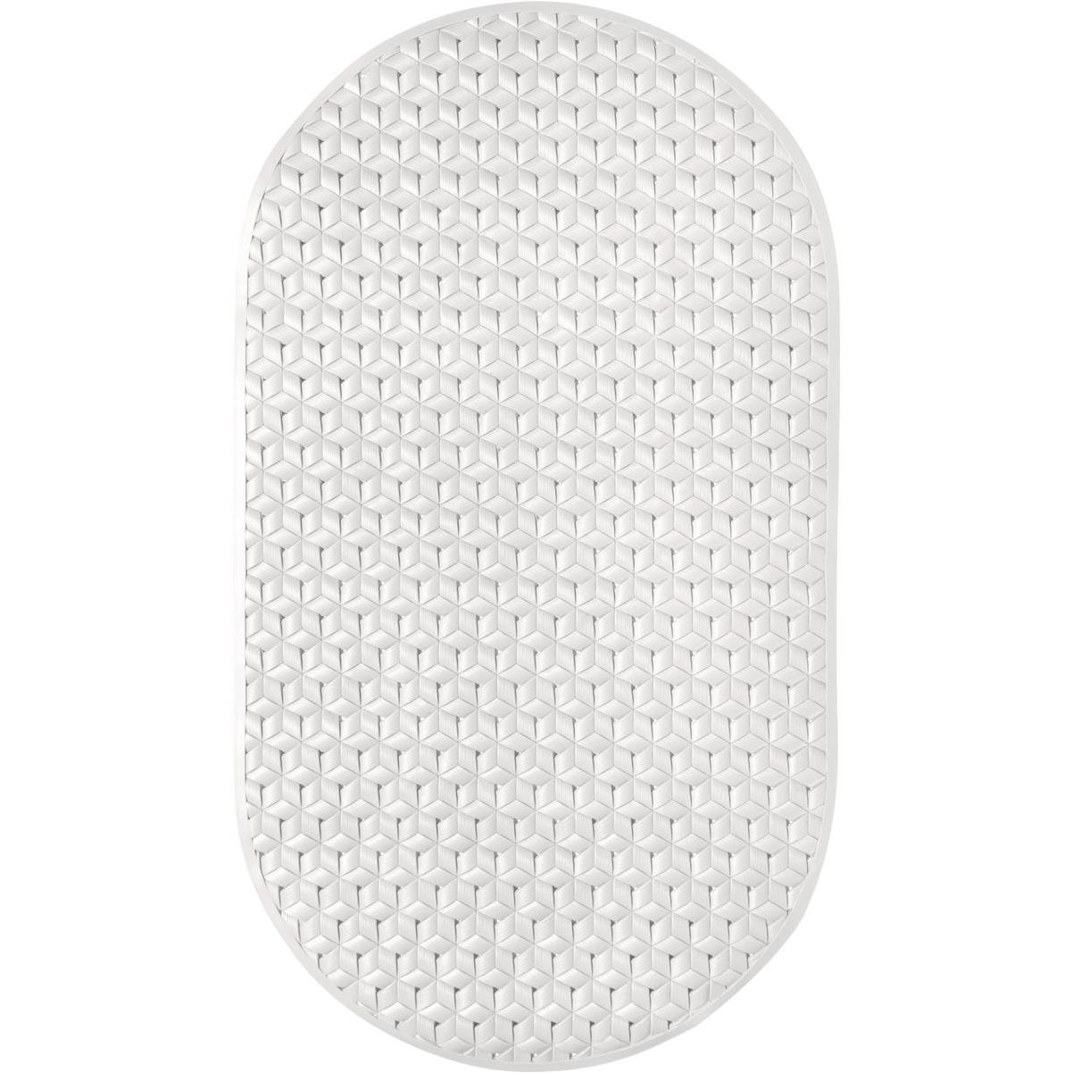 Zenna Home 27-1/2 In. x 15-1/2 In. White Non-Slip Bath Mat
