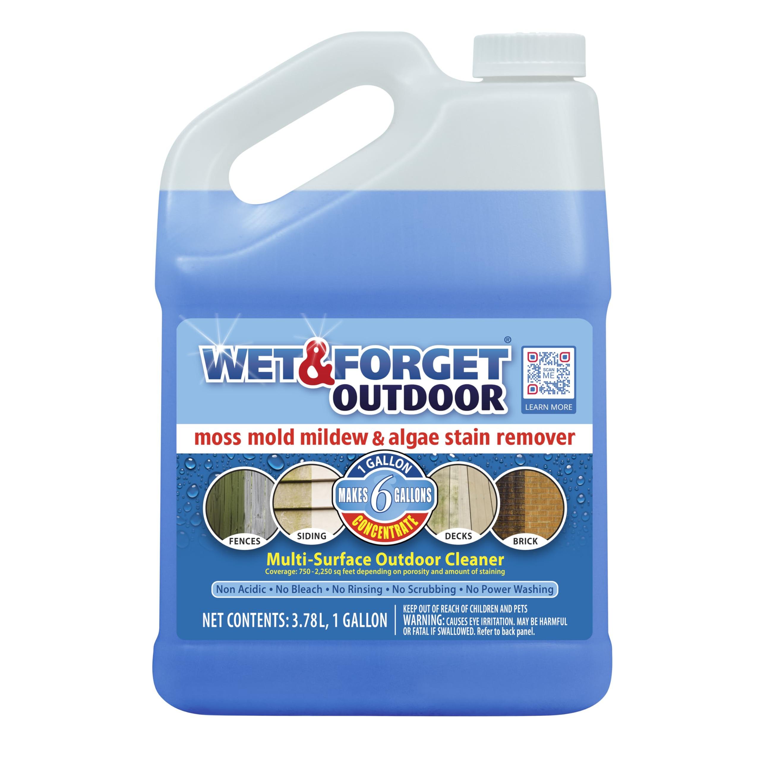 Wet & Forget 1 Gal. Liquid Concentrate Moss, Mold, Mildew, & Algae Stain Remover