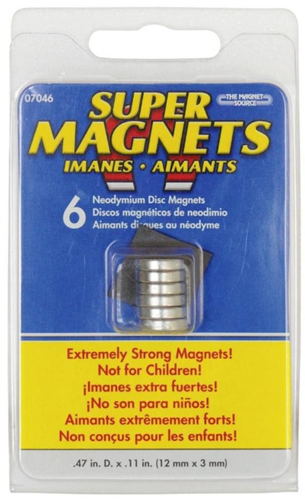 Master Magnetics 0.472 in. Neodymium Disc Magnet (6-Pack)