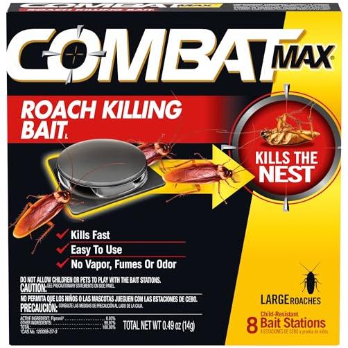 Combat Max 0.49 Oz. Solid Large Roach Bait Station (8-Pack)
