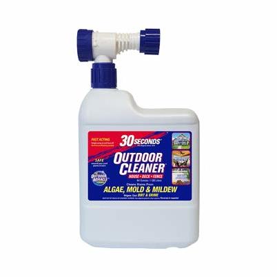 30 seconds Outdoor Cleaner 64 Oz. Ready To Spray Hose End Algae, Mold & Mildew Stain Remover