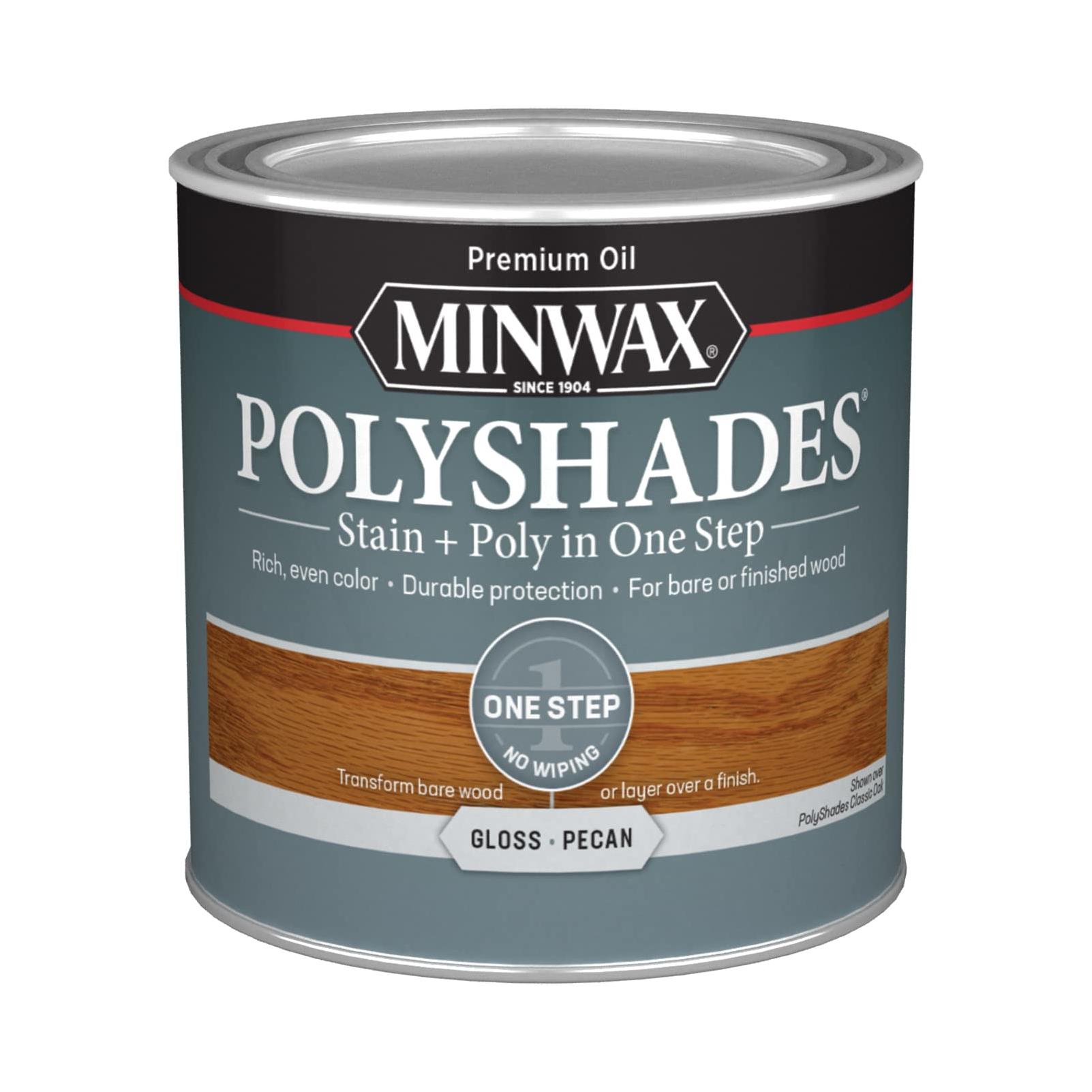 Minwax Polyshades 1/2 Pt. Gloss Stain & Finish Polyurethane In 1-Step, Pecan