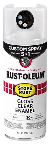 Rust-Oleum Stops Rust 12 Oz. Custom Spray 5 in 1 Gloss Spray Paint, Clear