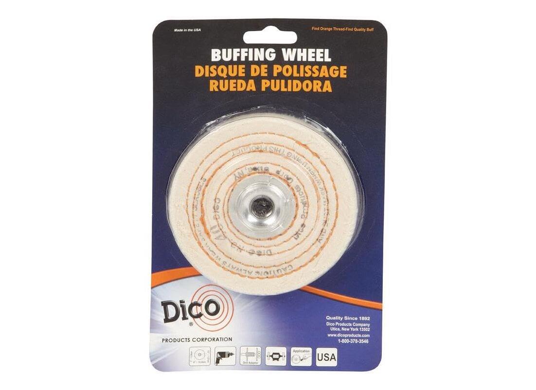 Dico 4 In. x 1/2 In. Spiral Sewn Buffing Wheel