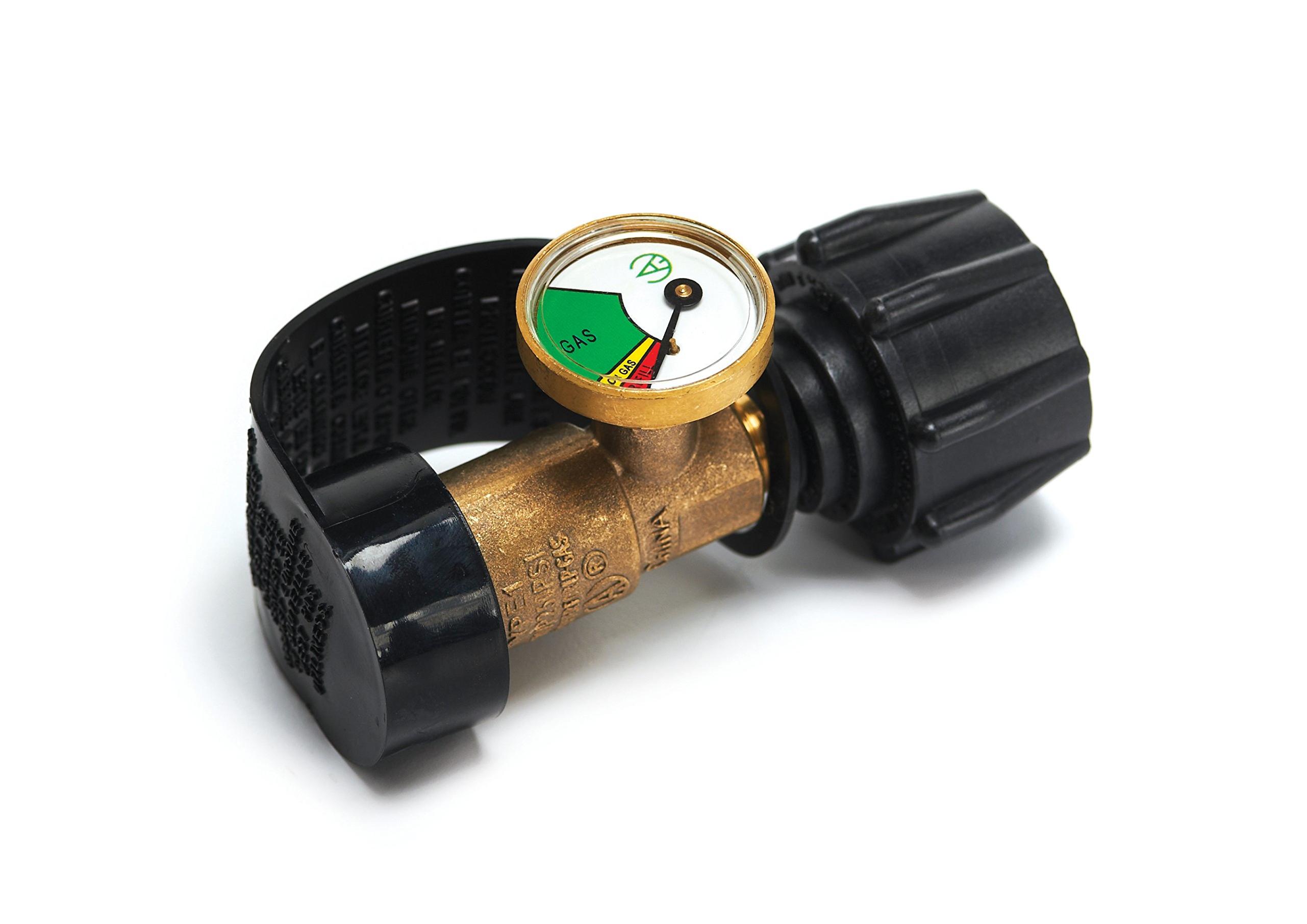 GrillPro 4-1/2 In. x 1-1/2 In. Brass Universal Fuel Indicator Gauge