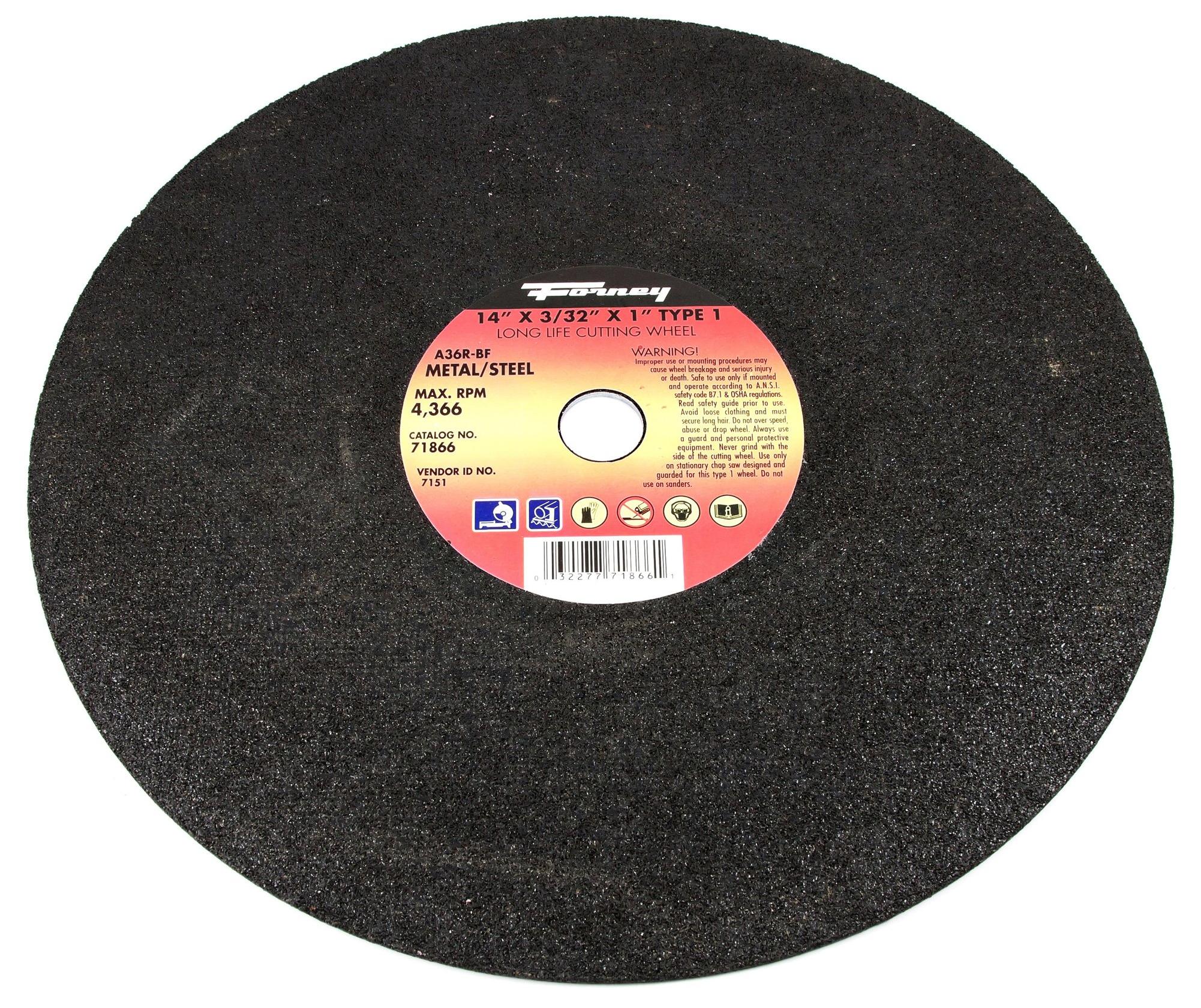 Forney Type 1 14 In. x 3/32 In. x 1 In. Steel Cut-Off Wheel