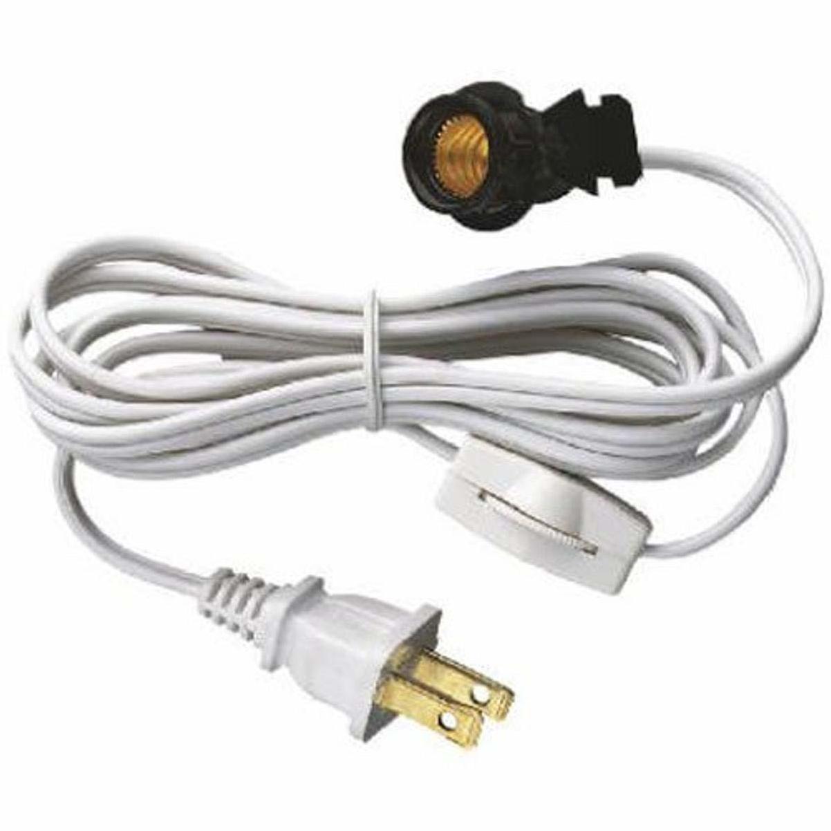 Westinghouse 6 Ft. 18 Ga. White Replacement Lamp Cord with Switch