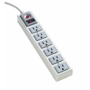 Do it Best 6-Outlet 750J Gray Metal Surge Protector Strip with 3 Ft. Cord