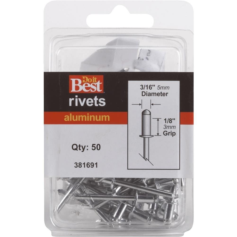 Channellock 3/16 In. Dia. x 1/8 In. Grip Aluminum POP Rivet (50-Pack)