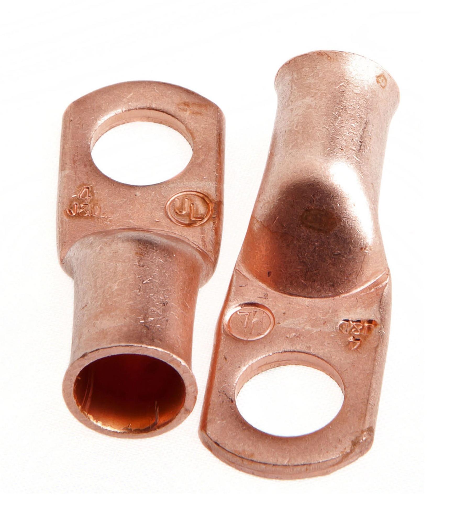 Forney #4 Cable x 5/16 In. Stud Copper Cable Lug (2-Pack)