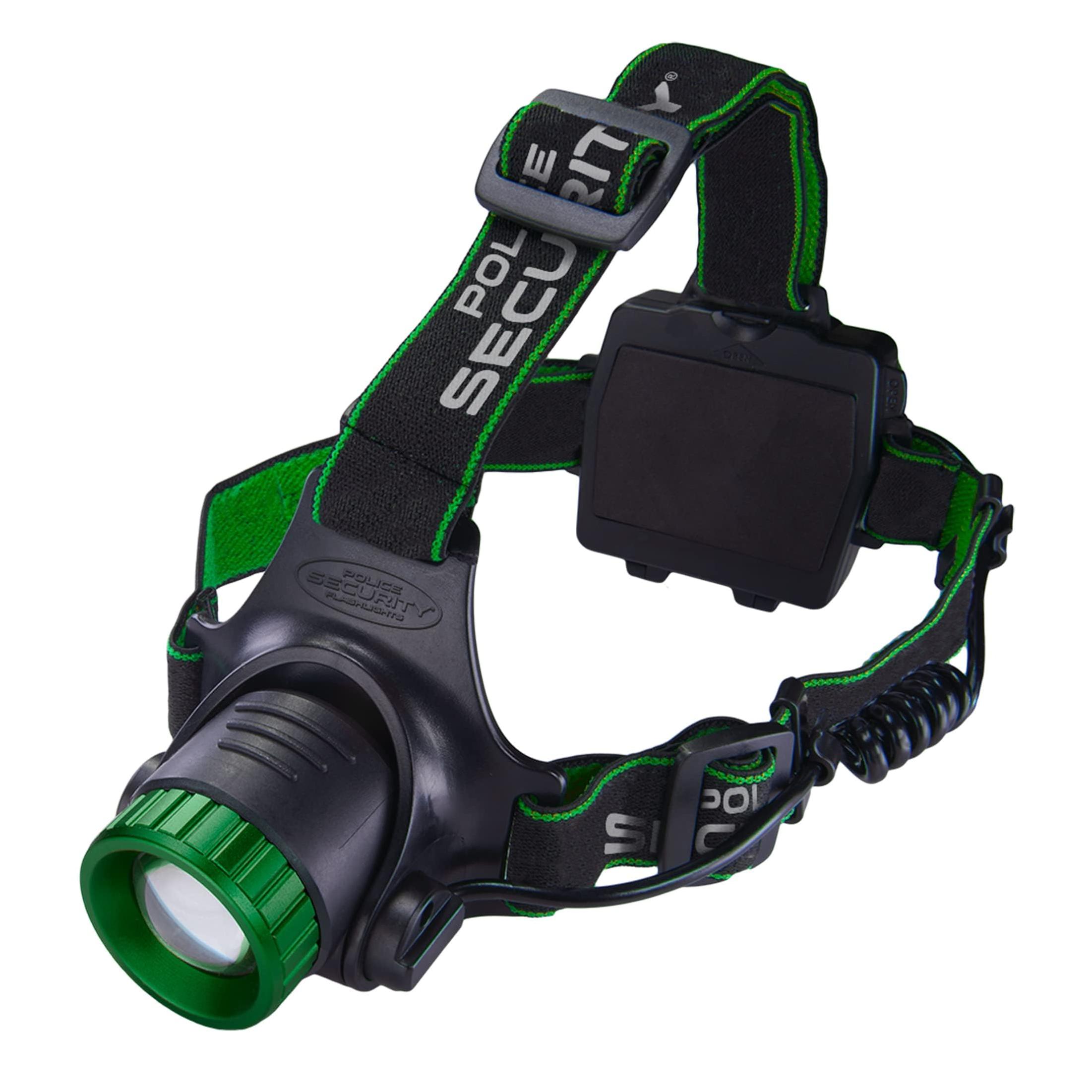 Police Security Blackout 1000 Lm. LED Rechargeable Focusing Hardhat Compatible Headlamp