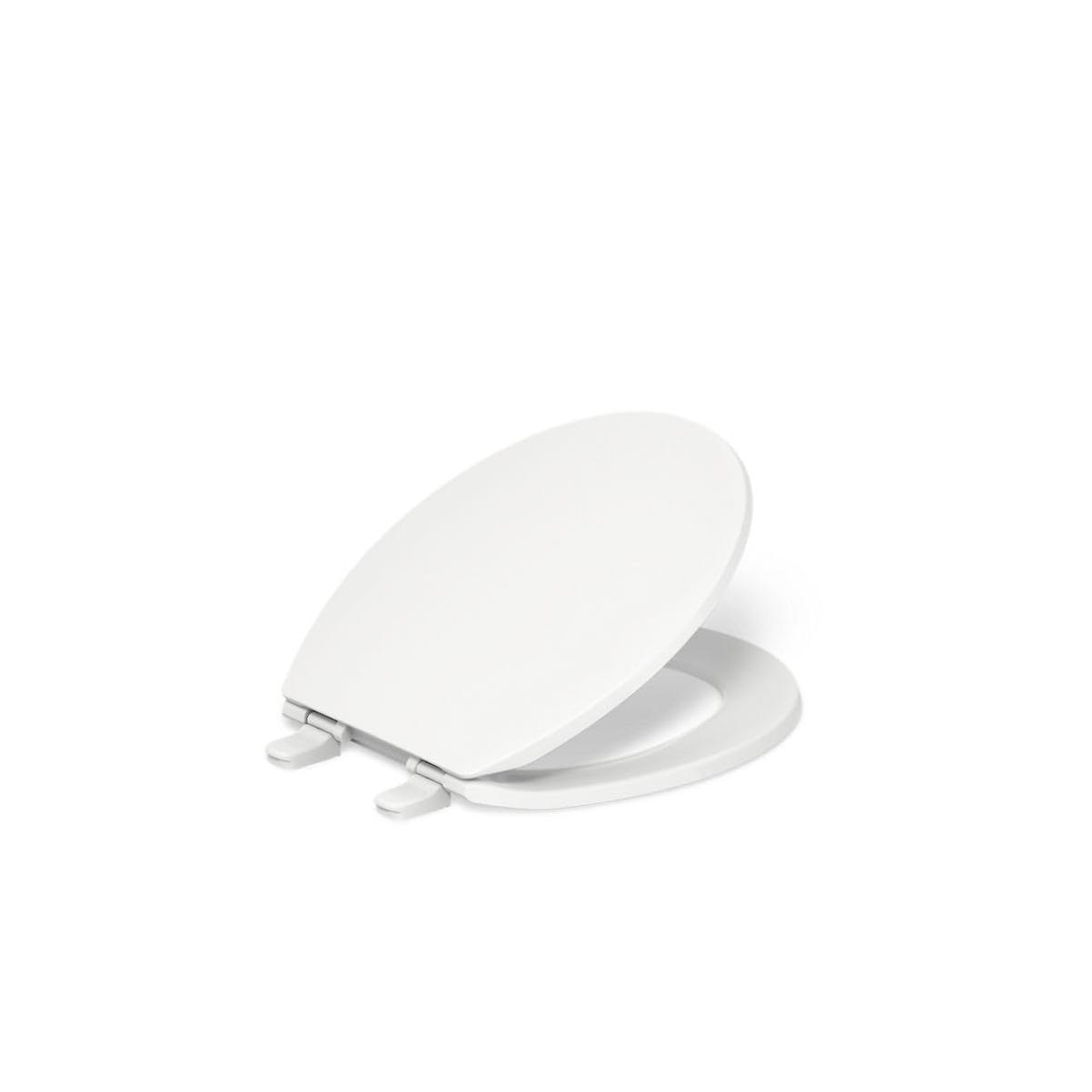 Kohler Brevia Quick-Release Round Closed Front White Plastic Toilet Seat