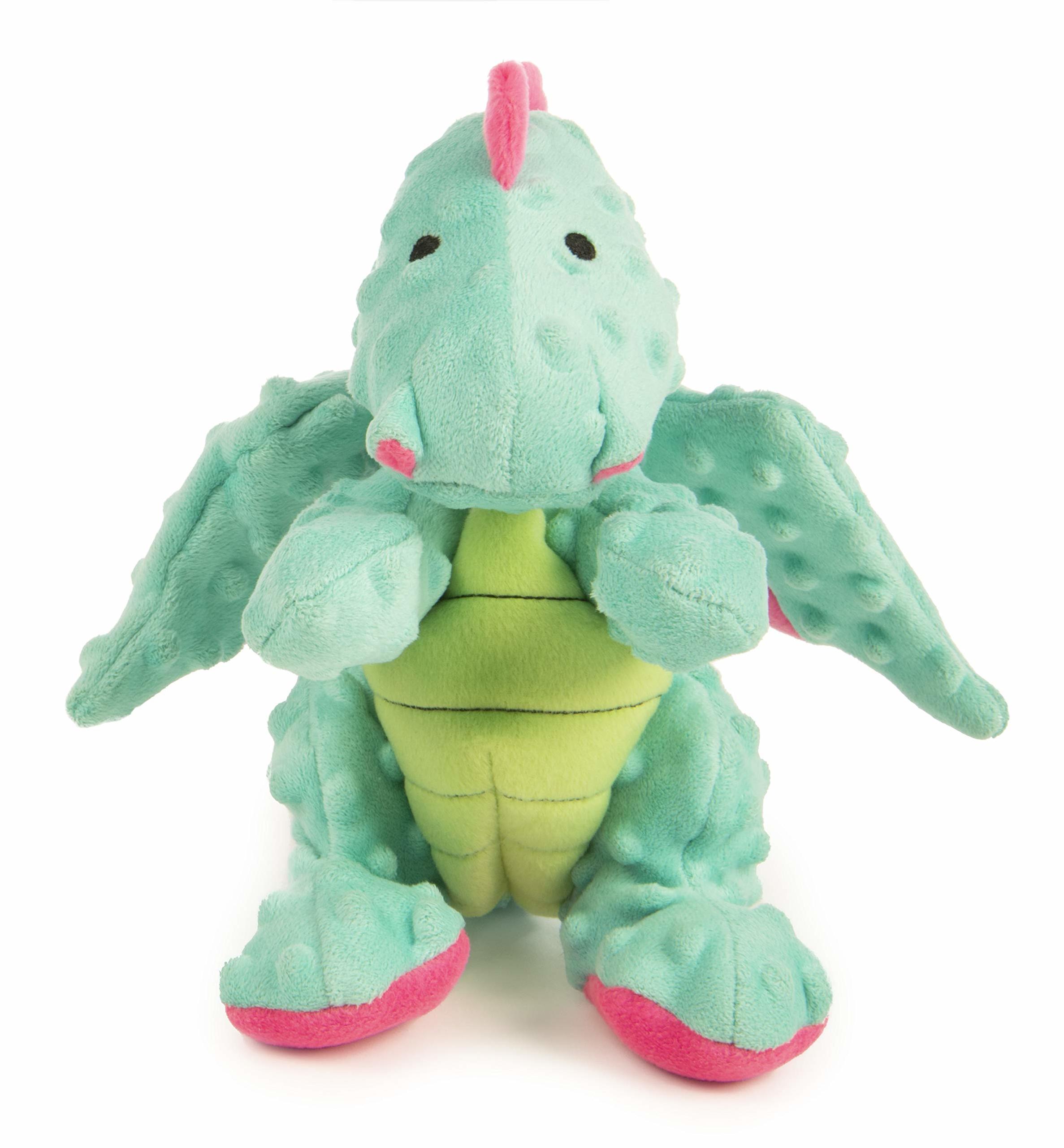 goDog Dragons Large Seafoam Squeaky Plush Dog Toy