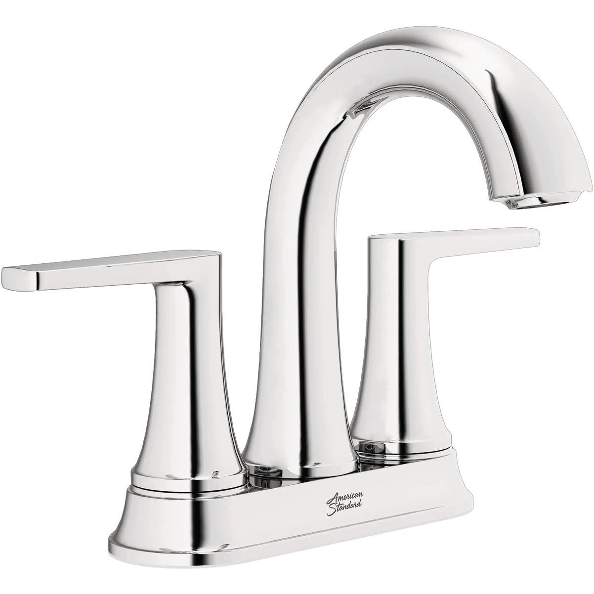 American Standard Becklow Chrome 2-Handle Lever 4 In. Centerset Hi-Arc Bathroom Faucet with Push Drain