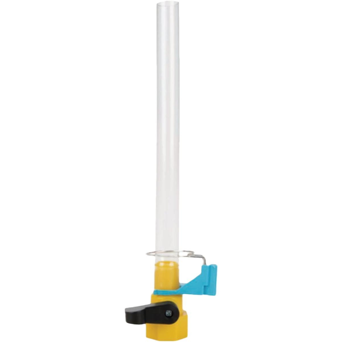 Camco RV Gravity Water Fill Adapter with Shut Off Valve and Clip