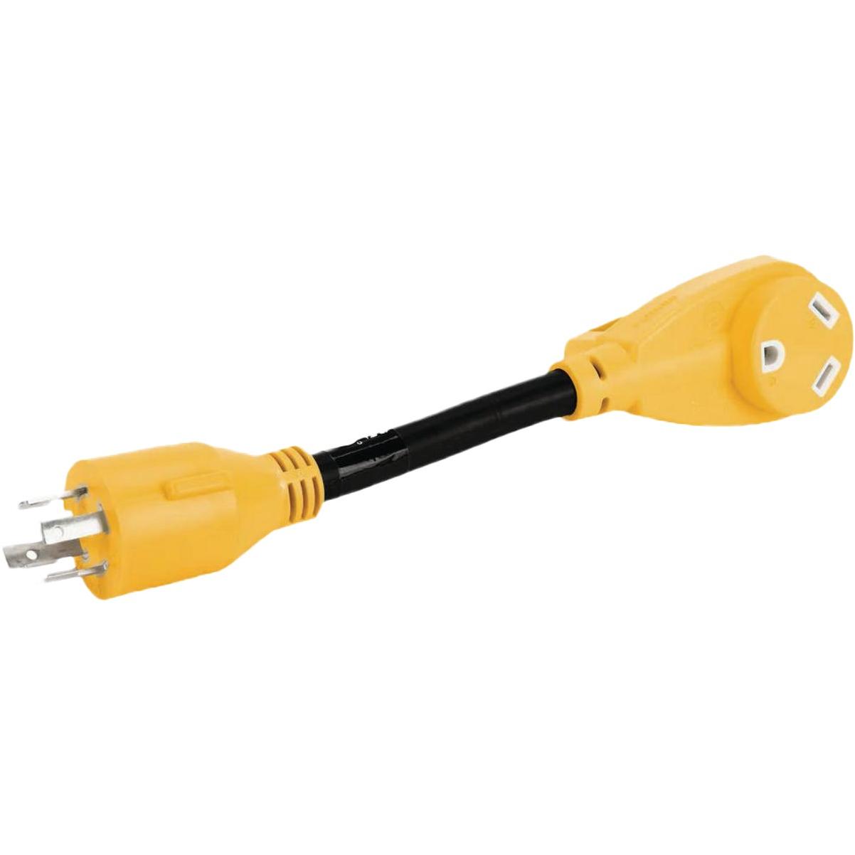 Camco Power Grip 30-Amp 4-Prong Heavy-Duty RV Generator Adapter