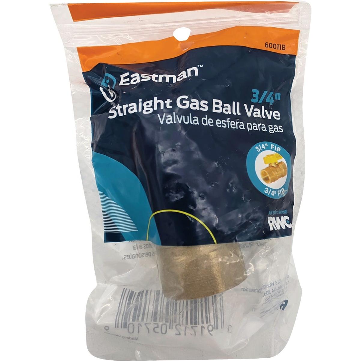 Eastman 3/4 In. FIP x 3/4 In. FIP Forged Brass Straight Gas Shutoff Valve