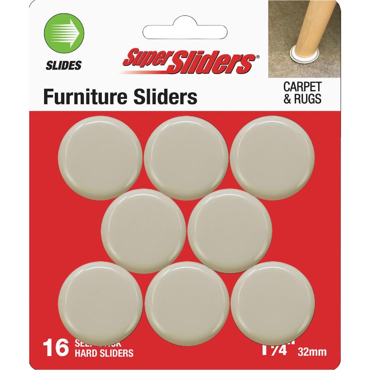 Super Sliders 1-1/4 In. Hard Plastic Furniture Glides (16-Pack)