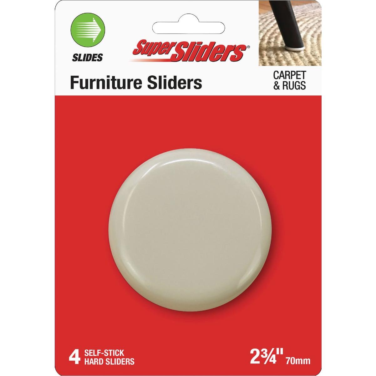 Super Sliders 2-3/4 In. Hard Plastic Furniture Glides (4-Pack)