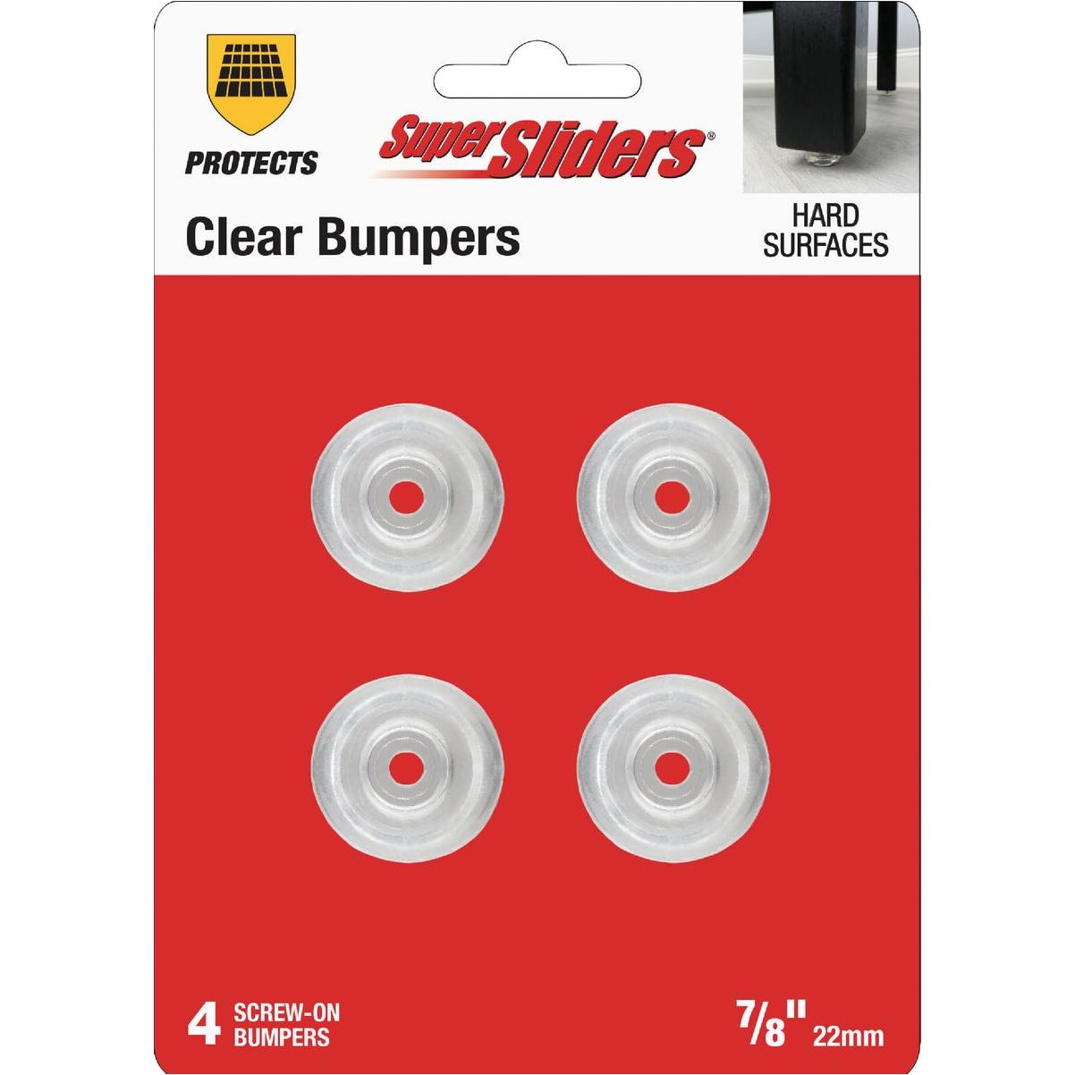 Super Sliders 7/8 In. Screw-on Furniture Wall Bumpers (4-Pack)