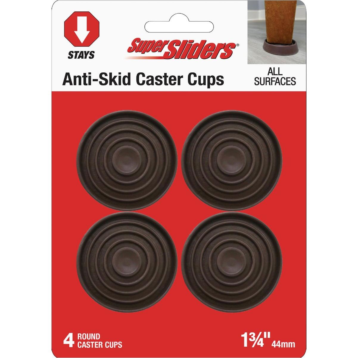 Super Sliders 1-3/4 In. Brown Round Furniture Leg Cup (4-Pack)