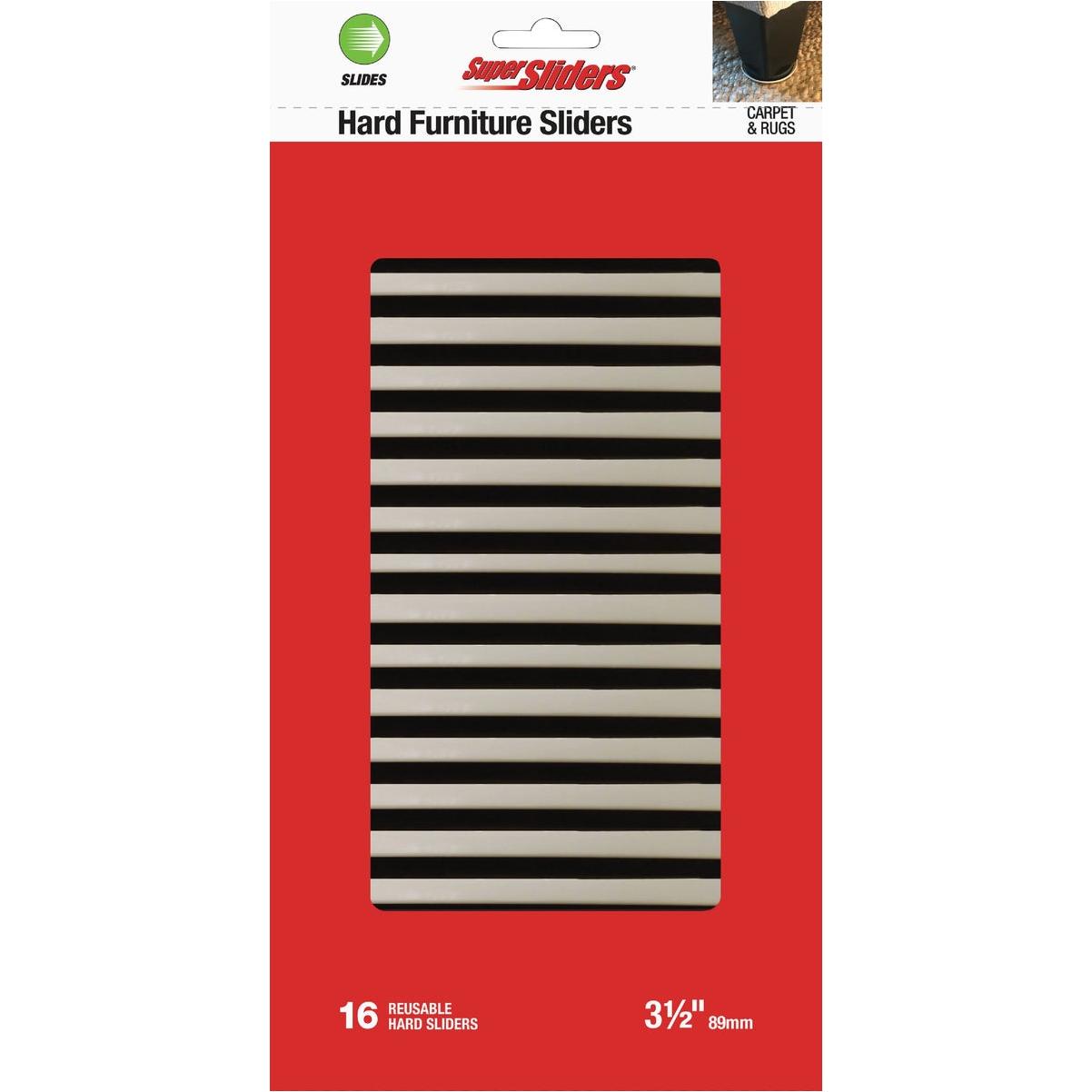 Super Sliders 3-1/2 In. Hard Plastic Furniture Gliders (16-Pack)