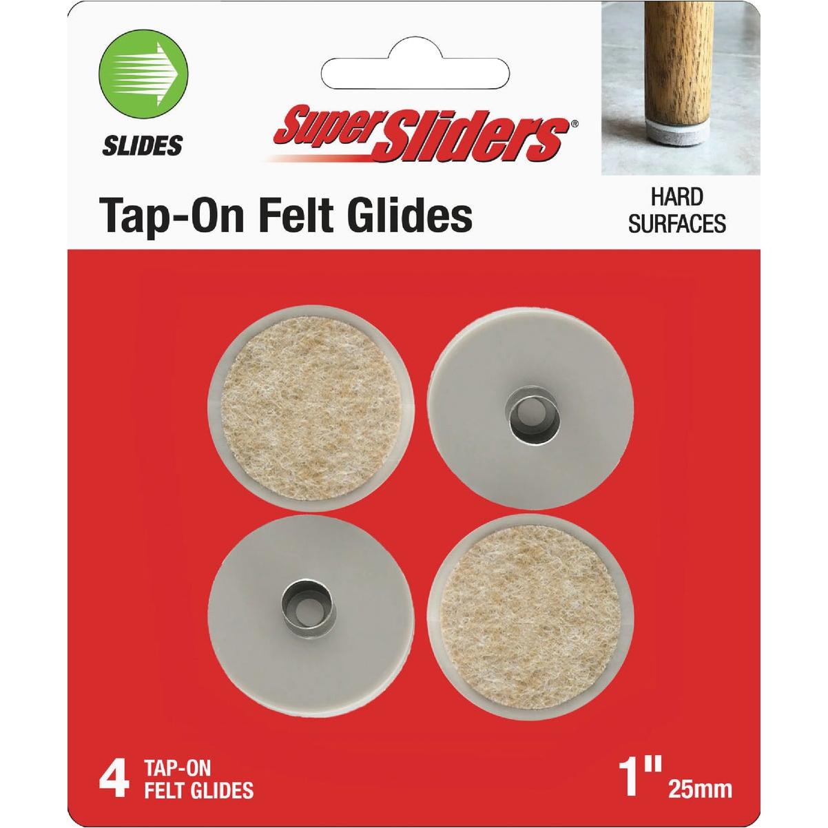 Super Sliders 1 In. Tap-On Felt Furniture Glides (4-Pack)